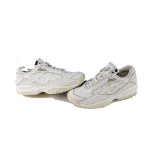 Vtg Asics Distressed Leather Mom Shoes Sneakers